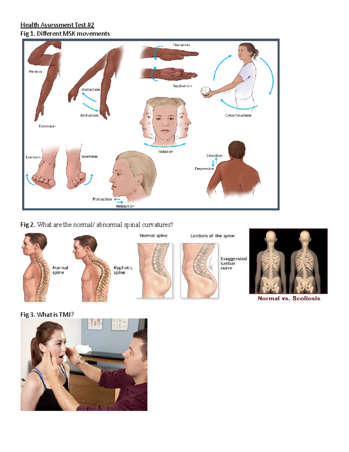 Health Assessment Test 2 diagrams - Health Assessment Test # Fig 1 ...