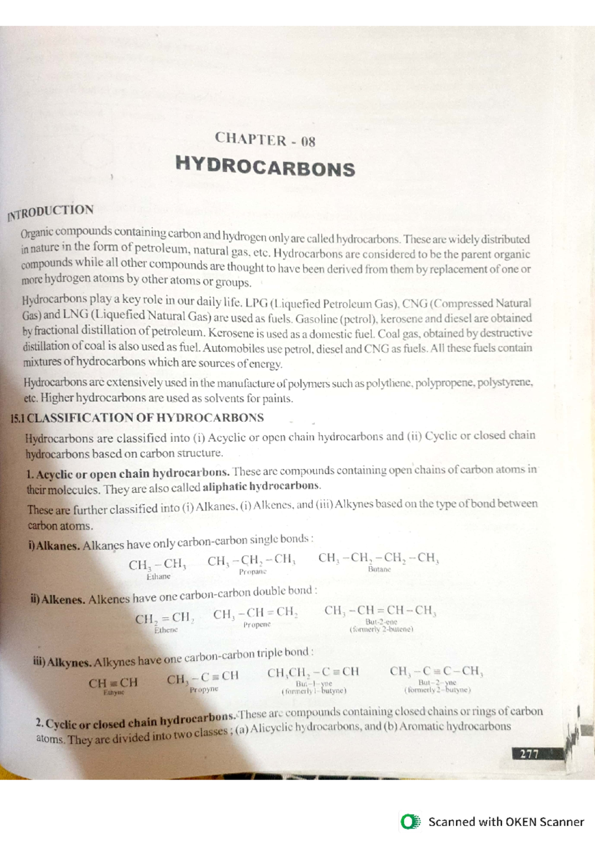 chemistry 6.3 assignment hydrocarbons