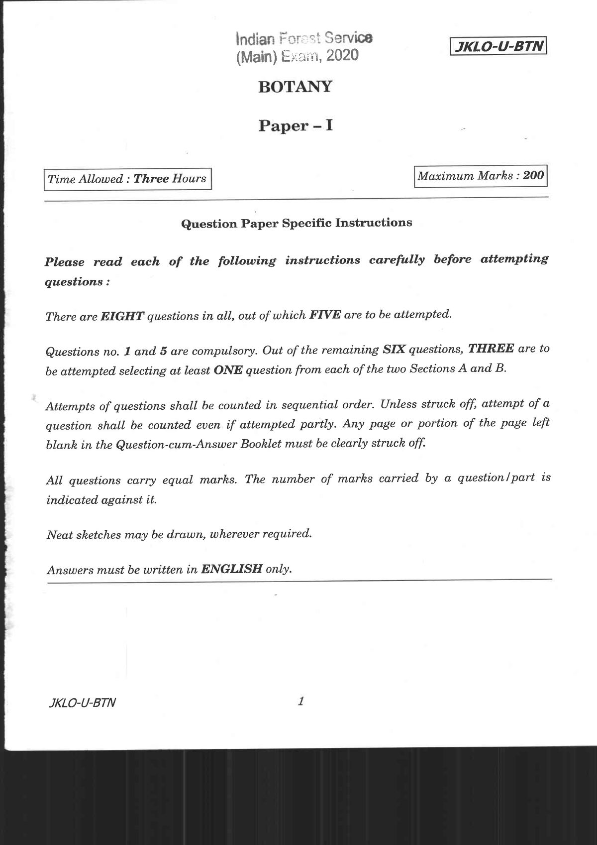 term paper topics for botany