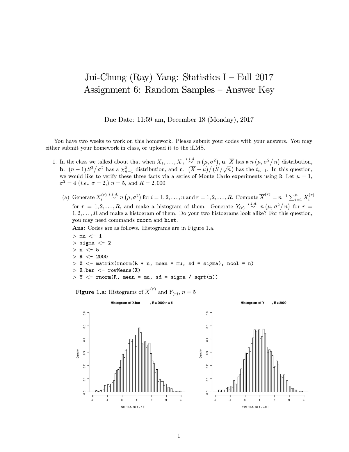 assignment 6 array statistics