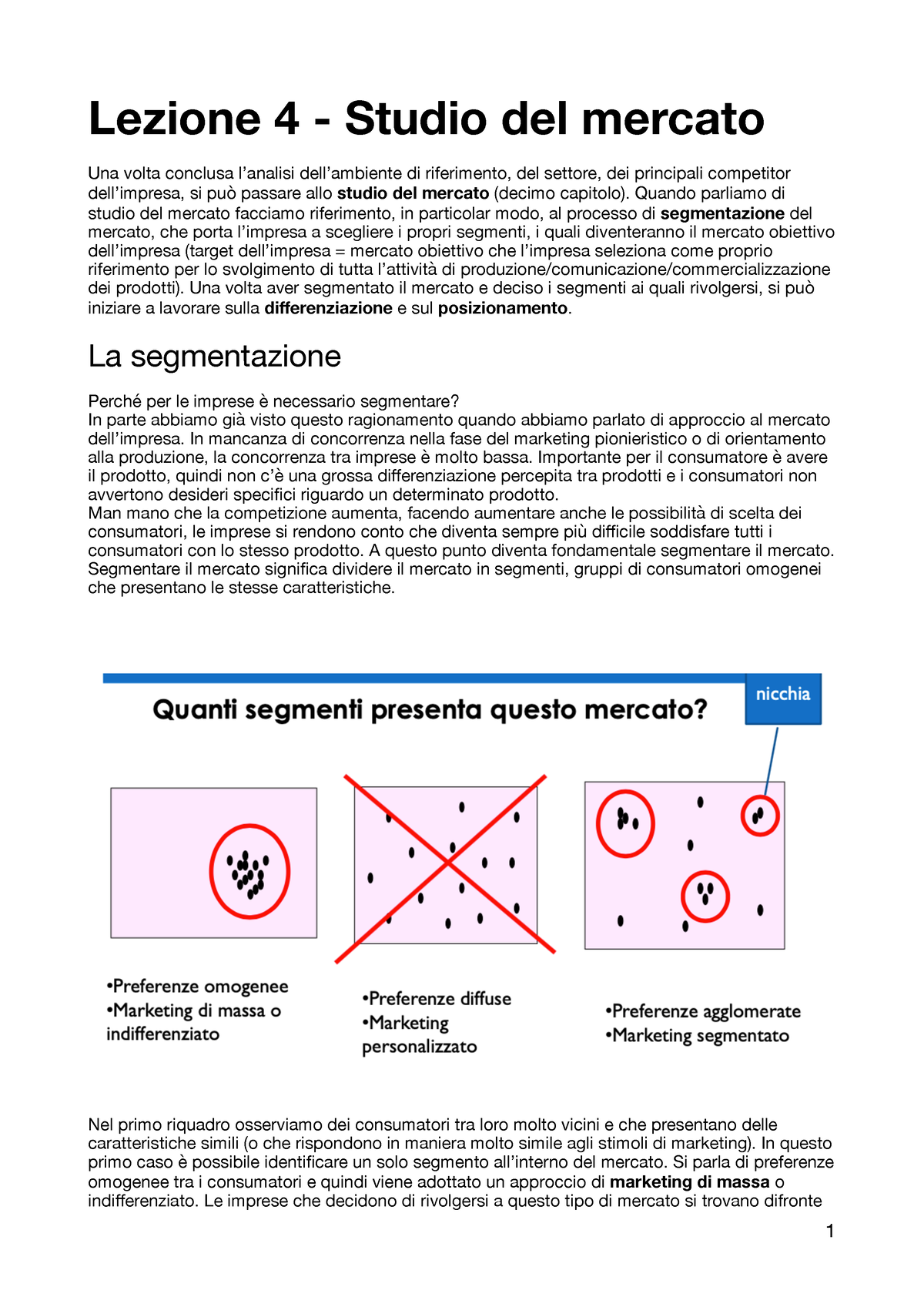 Appunti Di Marketing Pt. 2 - Lezione 4 - Studio Del Mercato Una Volta ...