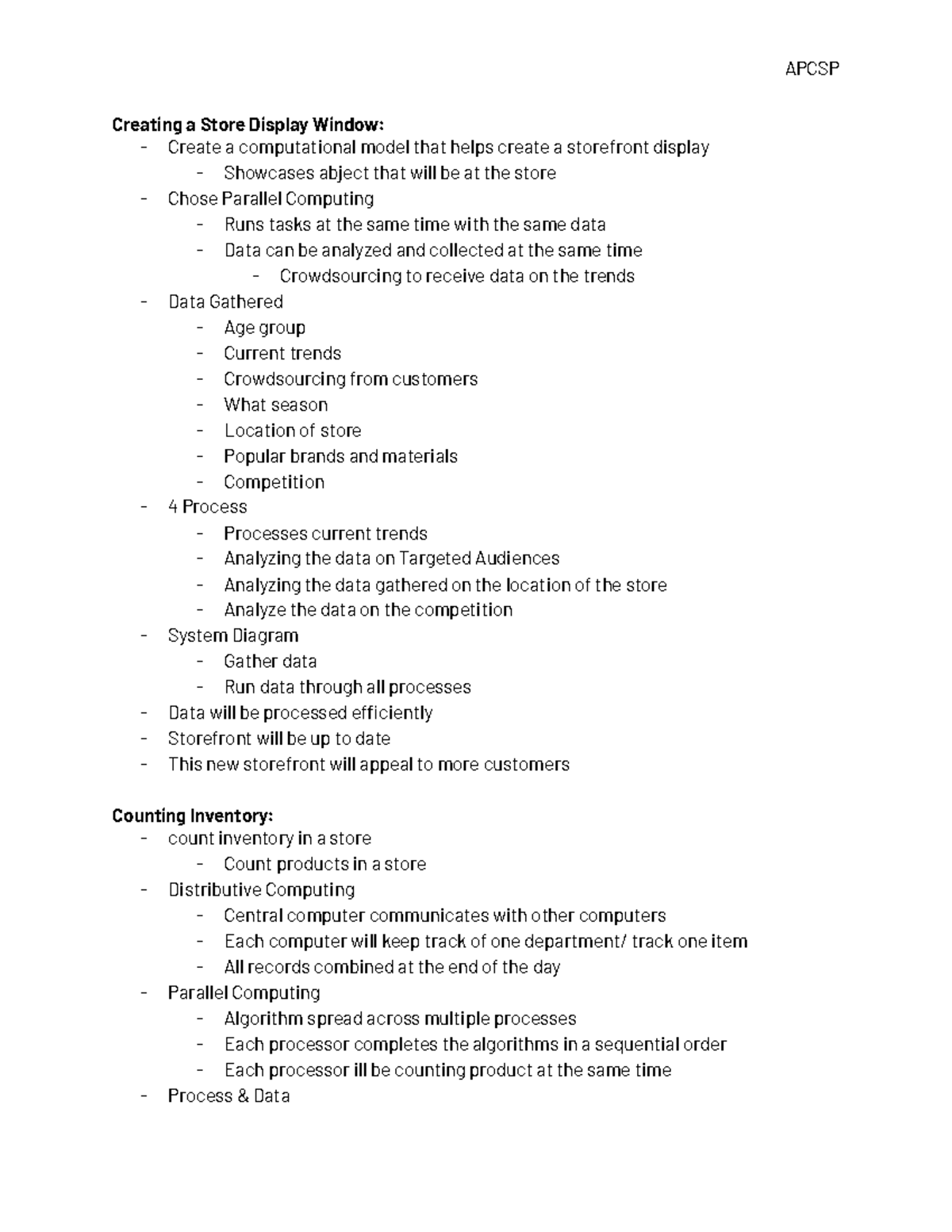 Presentation Notes - APCSP Creating a Store Display Window: - Create a ...