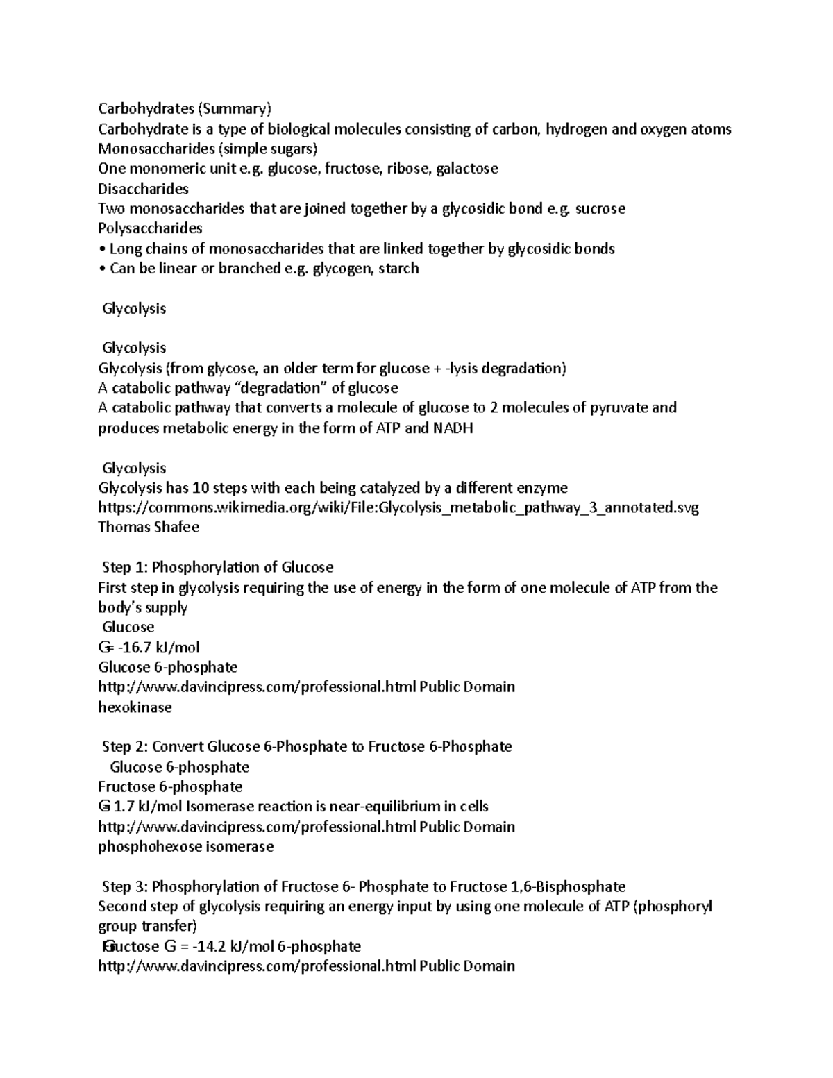 Biochemistry Lecture 8 Part B - Carbohydrates (Summary) Carbohydrate Is ...