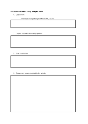 OCCT1201 Cheat sheet - Differences between Therapeutic Relationships ...