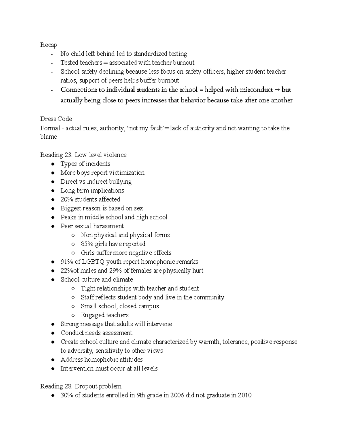 SOCI 2300 In Class 2 23 - Lecture - Recap - No child left behind led to ...