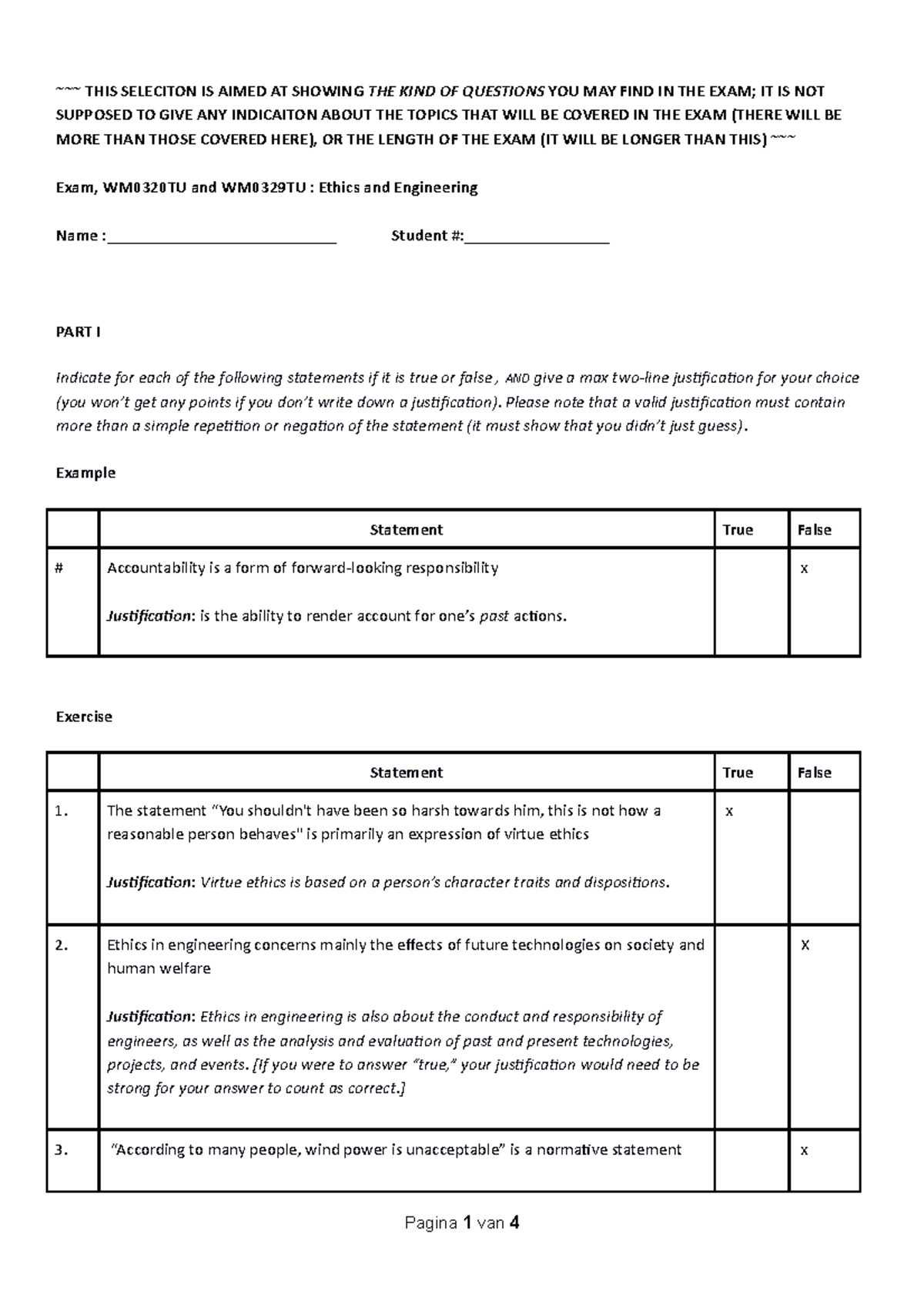 Sample/practice exam March 2017, questions and answers - ~~~ THIS ...