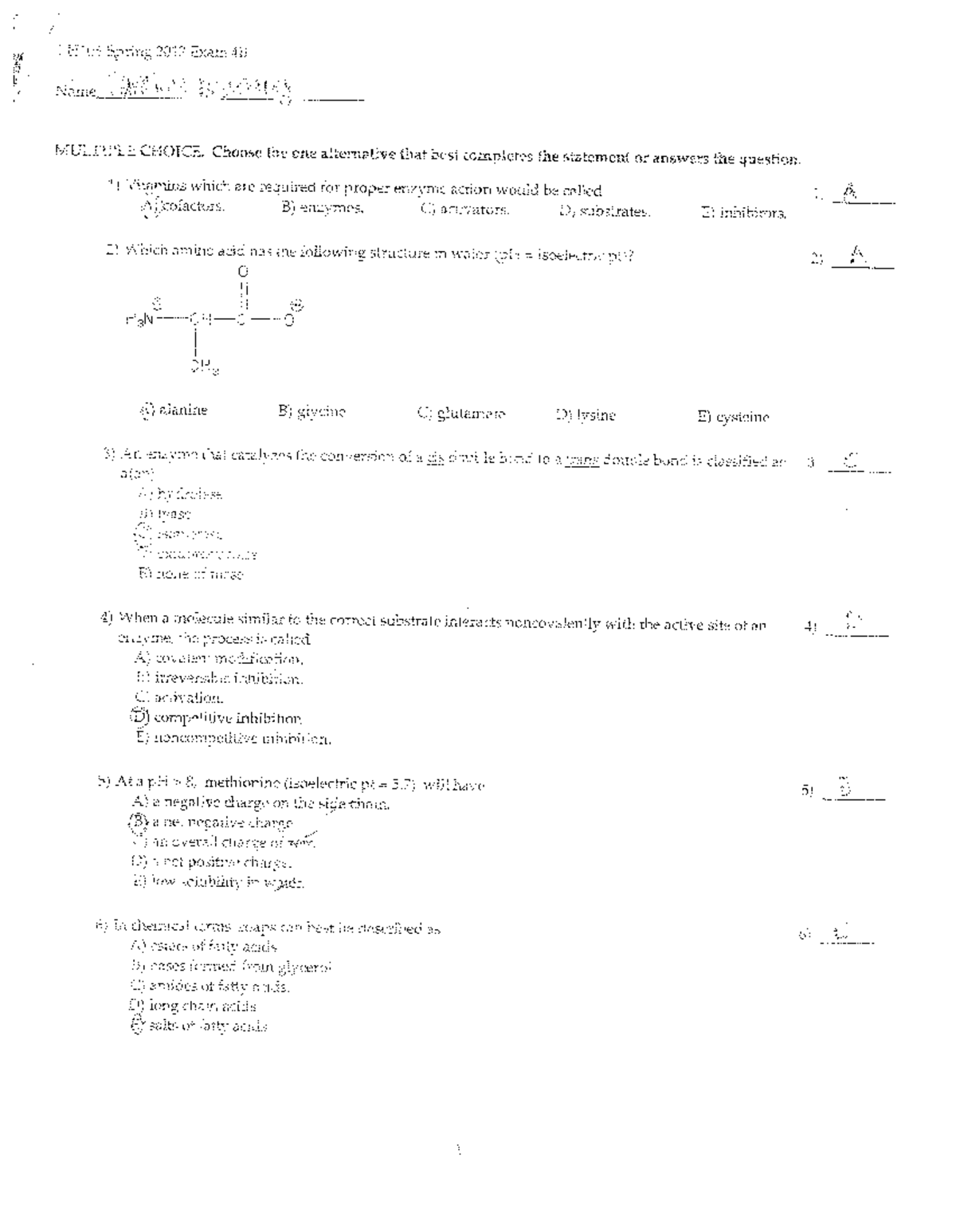 Exam 4B - Practice Test Exam 4 - CH 105 - Studocu