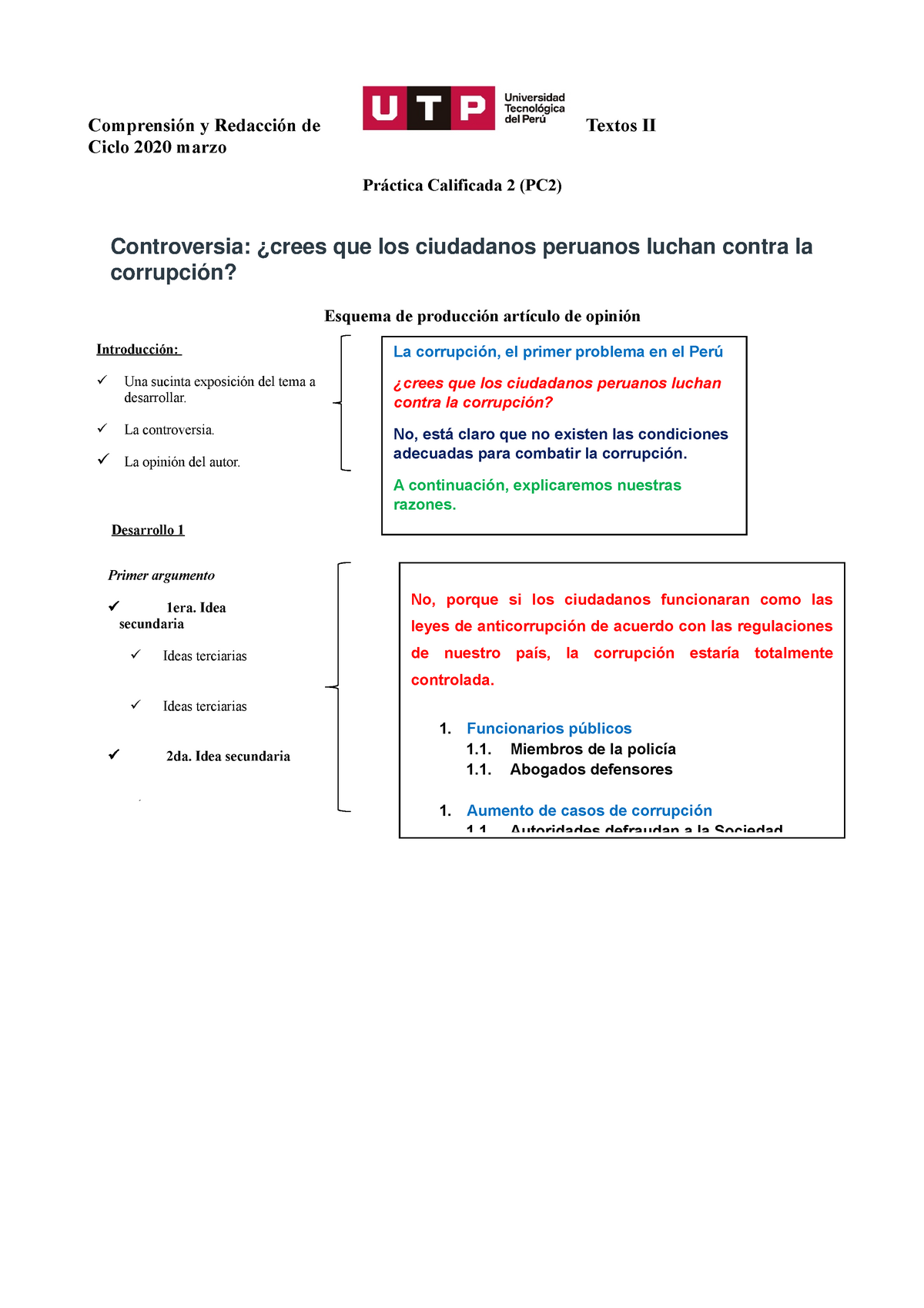 S15s1 Esquema Artículo De Opinión Oficial Comprensión Y