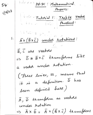 Tutorial-5 - Hdhrhrh - TUTORIAL- IC-110 (ENGINEERING MATHEMATICS) (1 ...