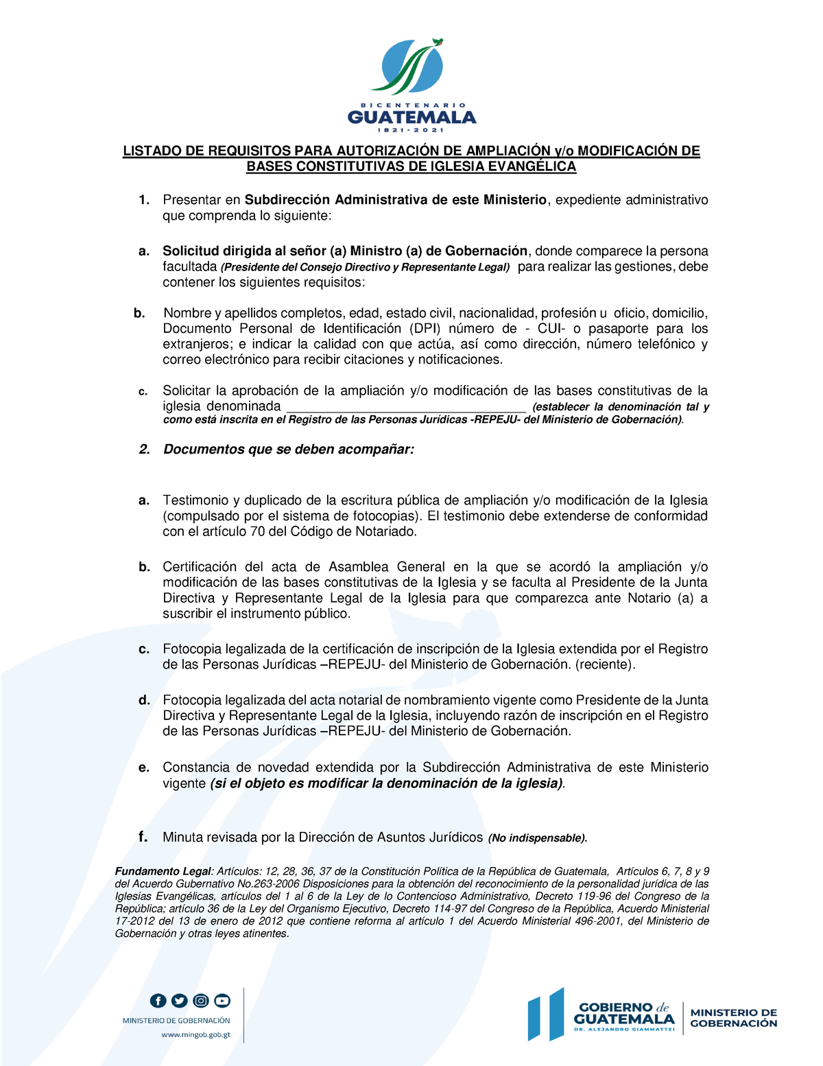 Requisitos Para La Ampliacion O Modificacion De Una Iglesia