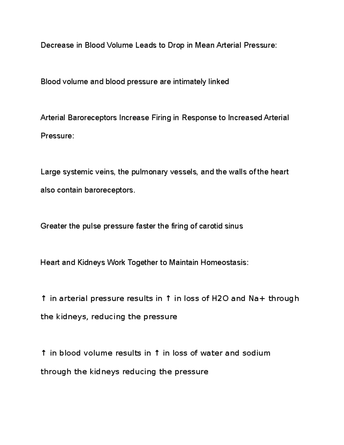 Lecture 13 Part 8 Decrease in Blood Volume Leads to Drop in Mean