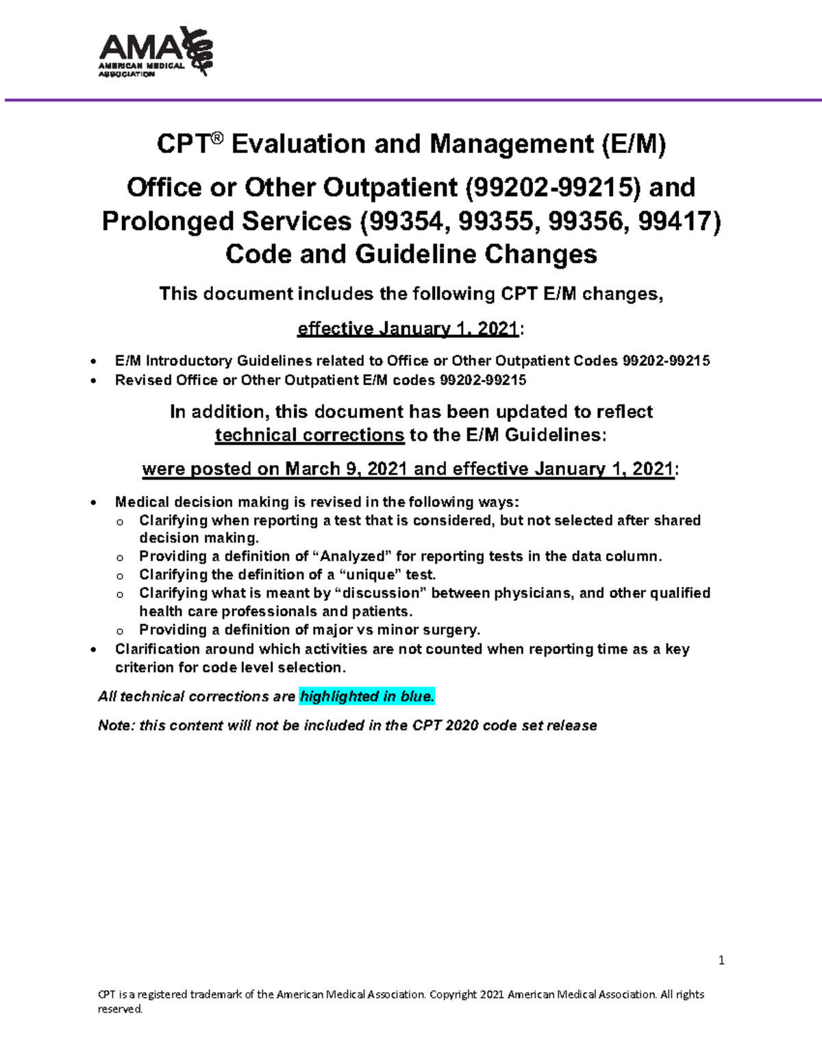 Cpt codes materials (312) 464 1 CPT is a registered trademark of the