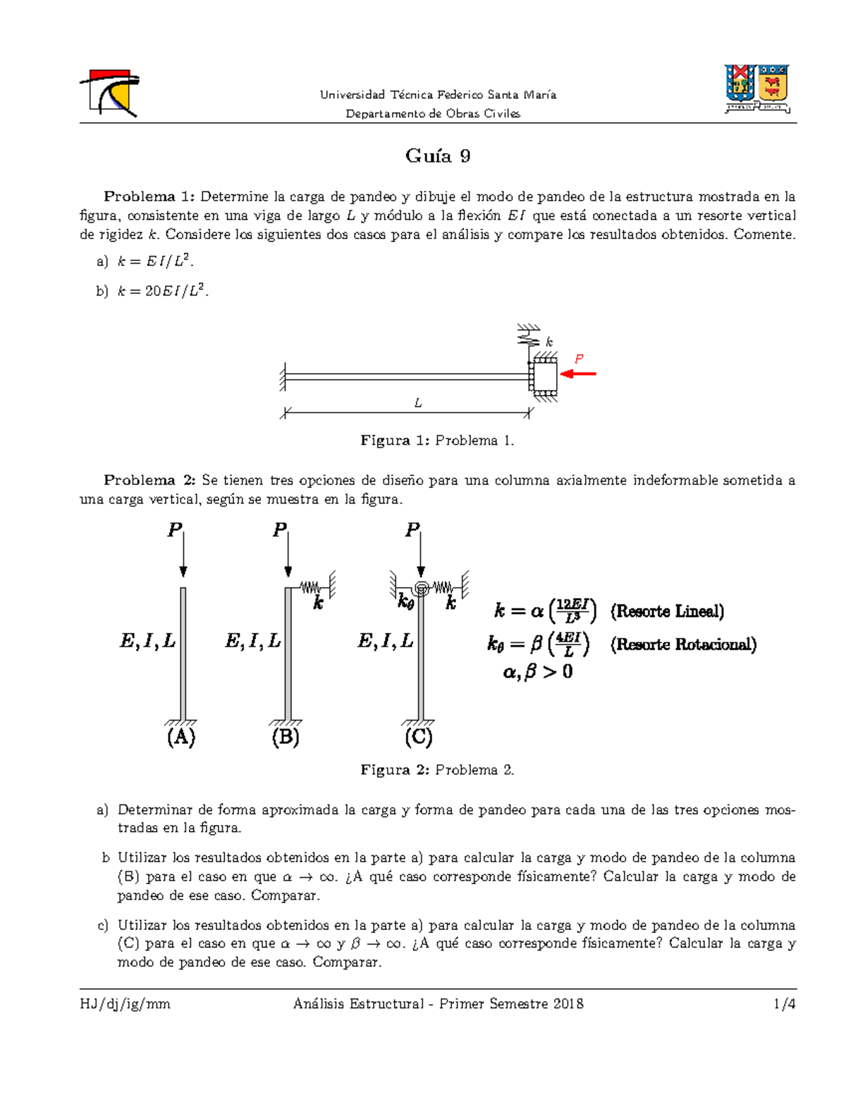CIV234 Gu a 09 Guia De Ejercicios Universidad T ecnica Federico 