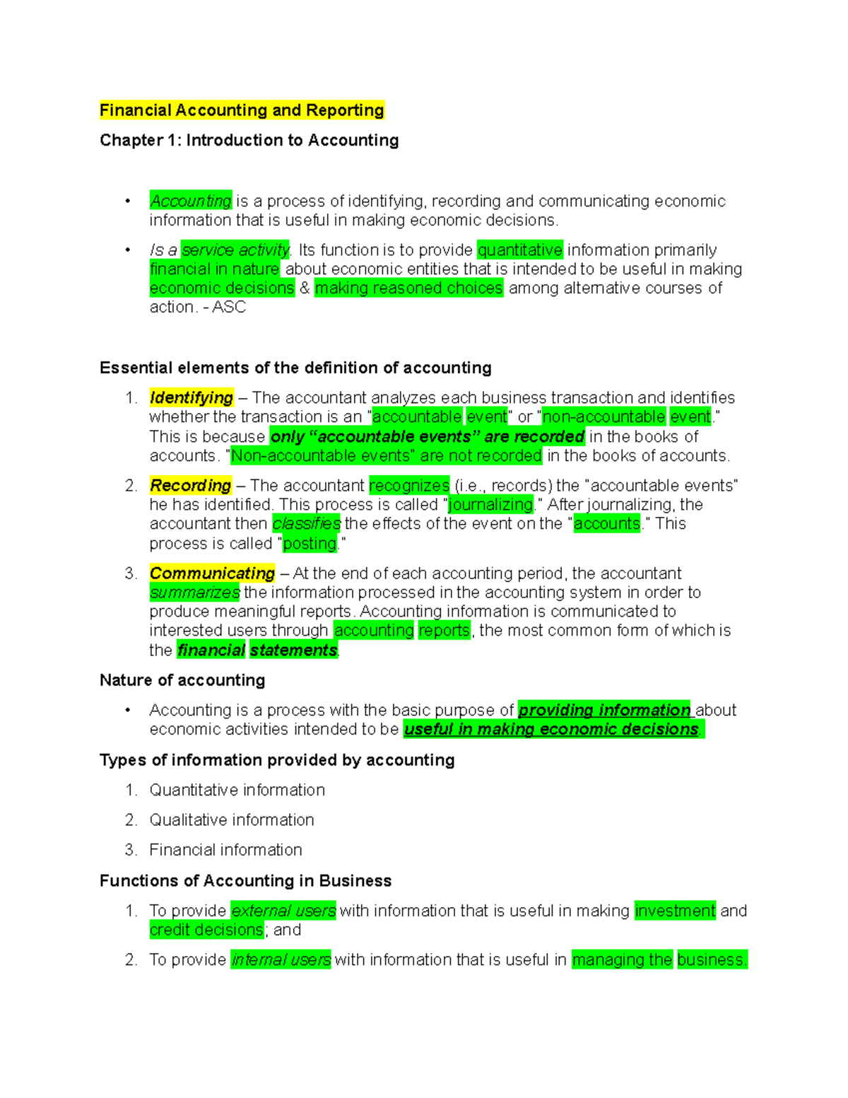 ENH2 Chapter 1 heh - Financial Accounting and Reporting Chapter 1 ...