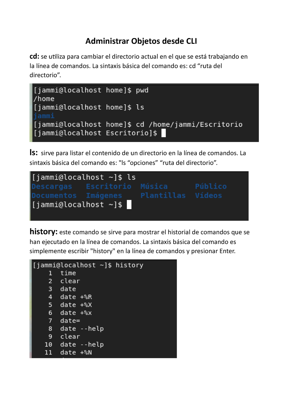 2- Administrar Objetos Desde CLI - Administrar Objetos Desde CLI Cd: Se ...