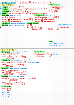 361 - Equation Sheet - ENME 361 Chapter 2 : Modeling Of ...