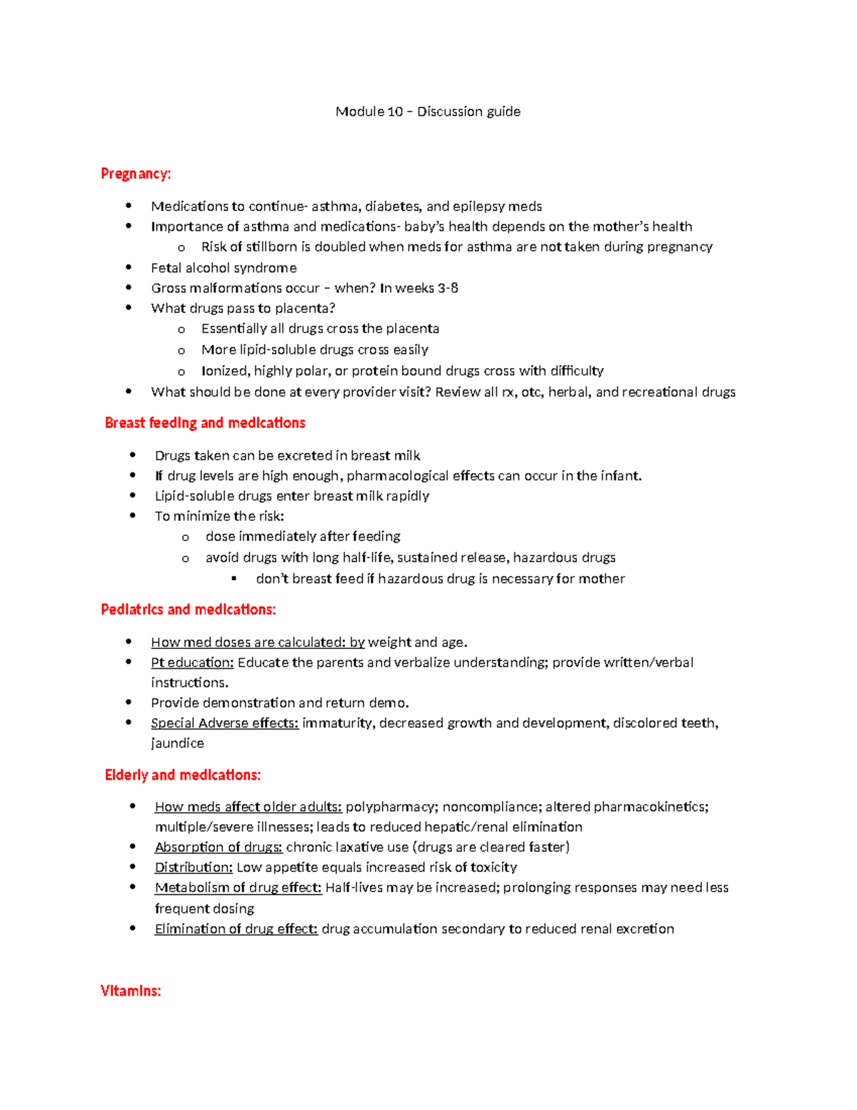 Module 10 discussion guide age and alternative meds module 10