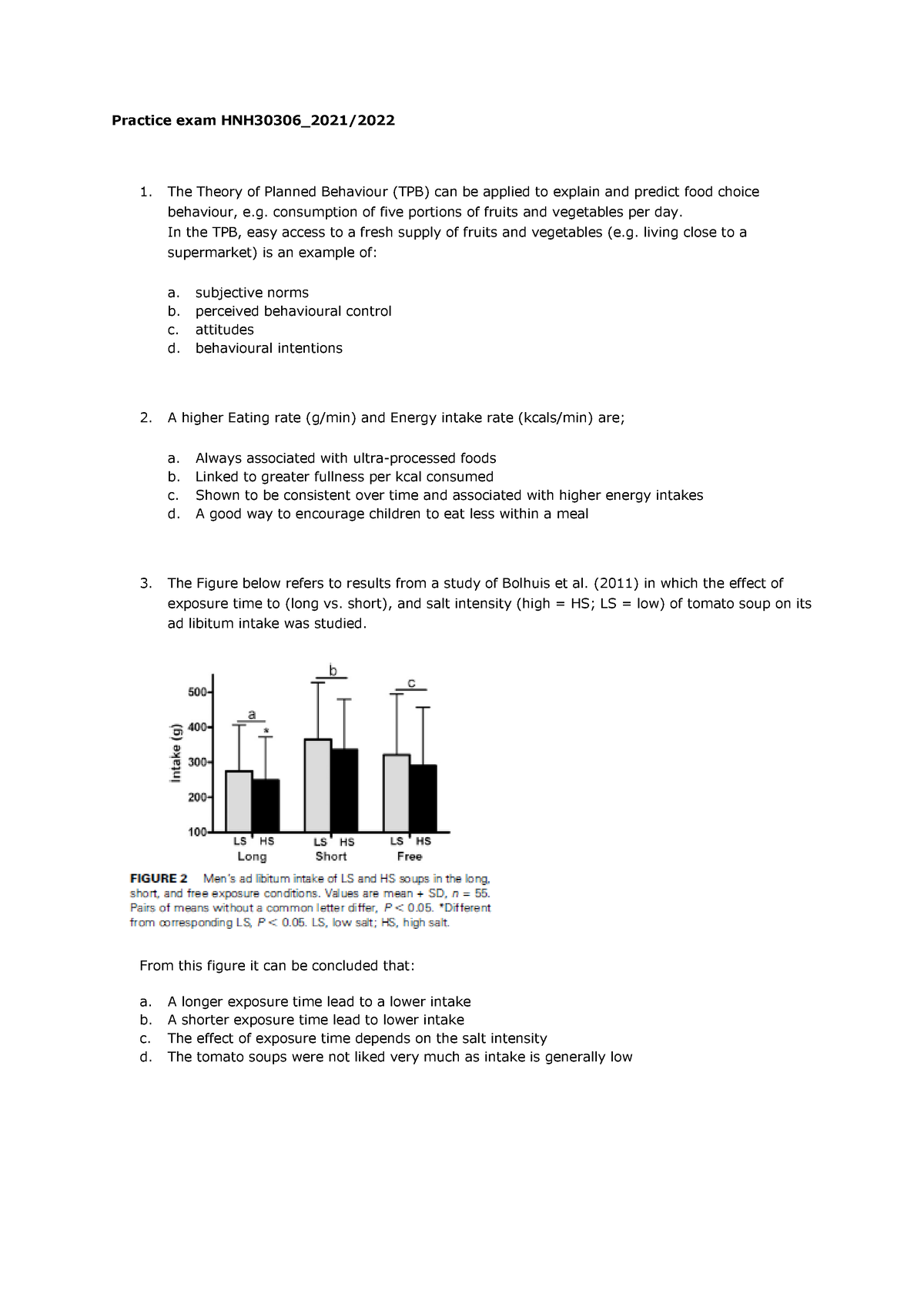 Oefententamen 2022 Met Antwoorden - Practice Exam HNH30306_2021/20 22 ...