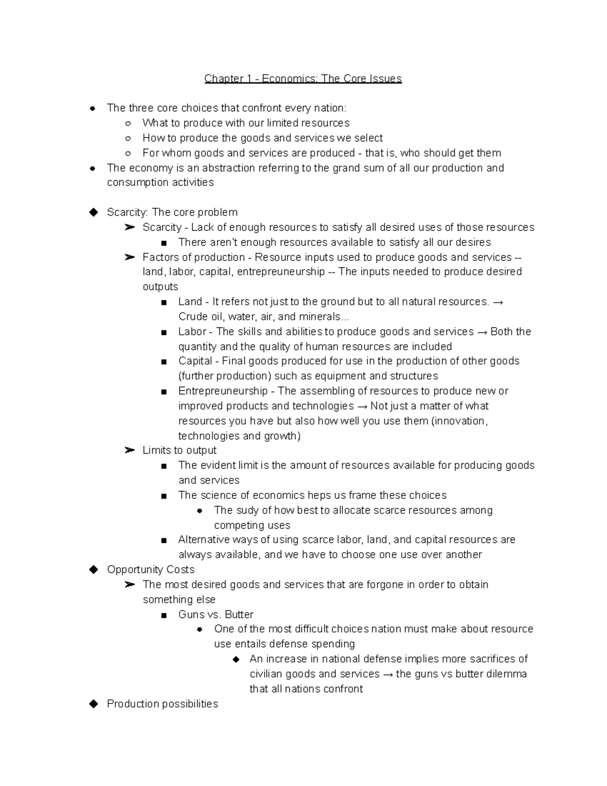 Key Terms Chapter 1-3 - Chapter 1  Economics – The social science  concerned with how individuals, - Studocu