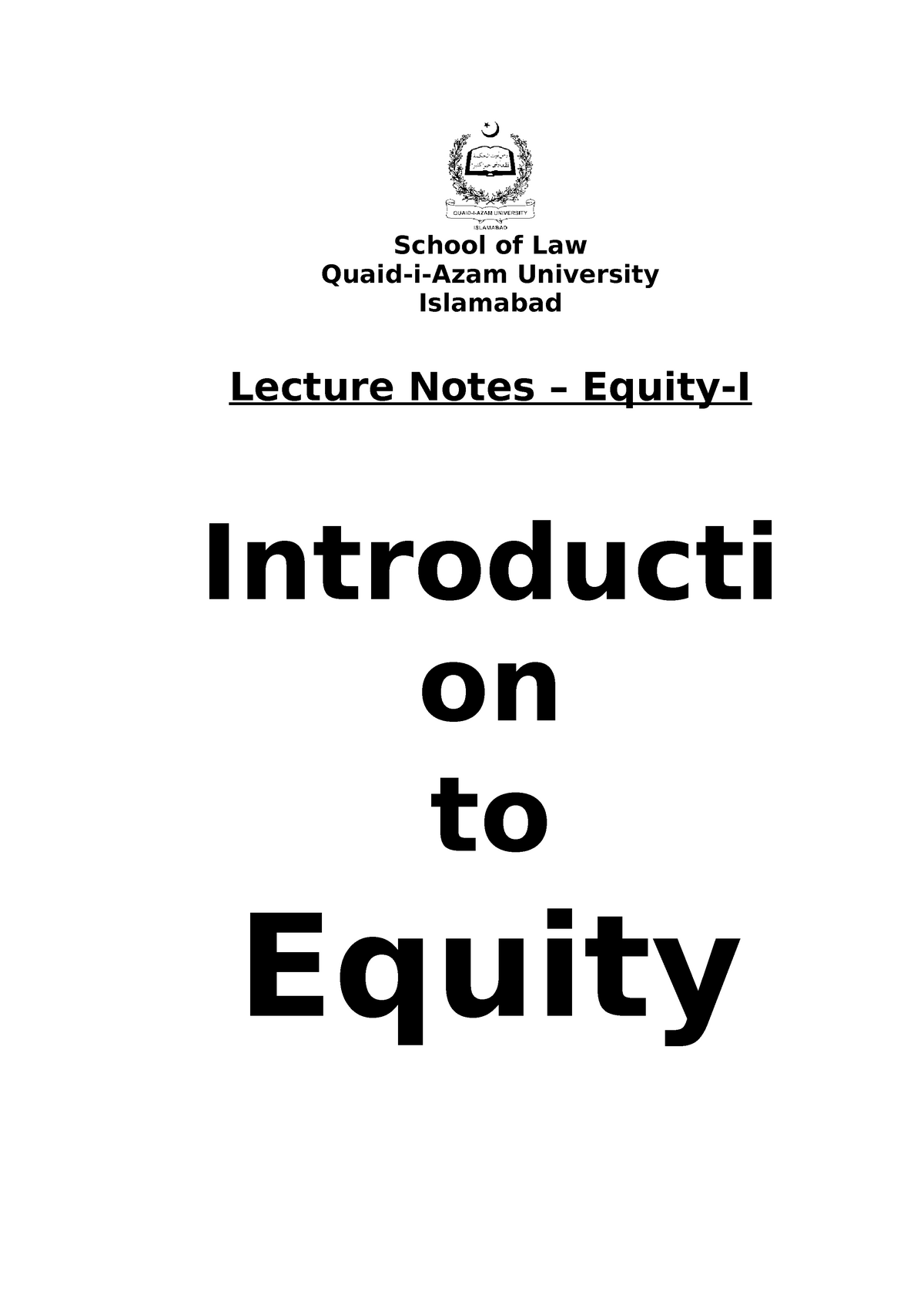 lecture-note-introduction-to-equity-school-of-law-university