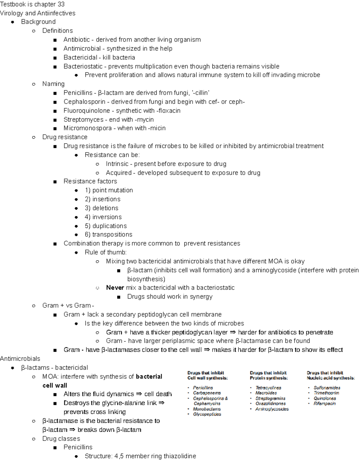 Virology Exam 1 Notes - study guide for viro - Testbook is chapter 33 ...