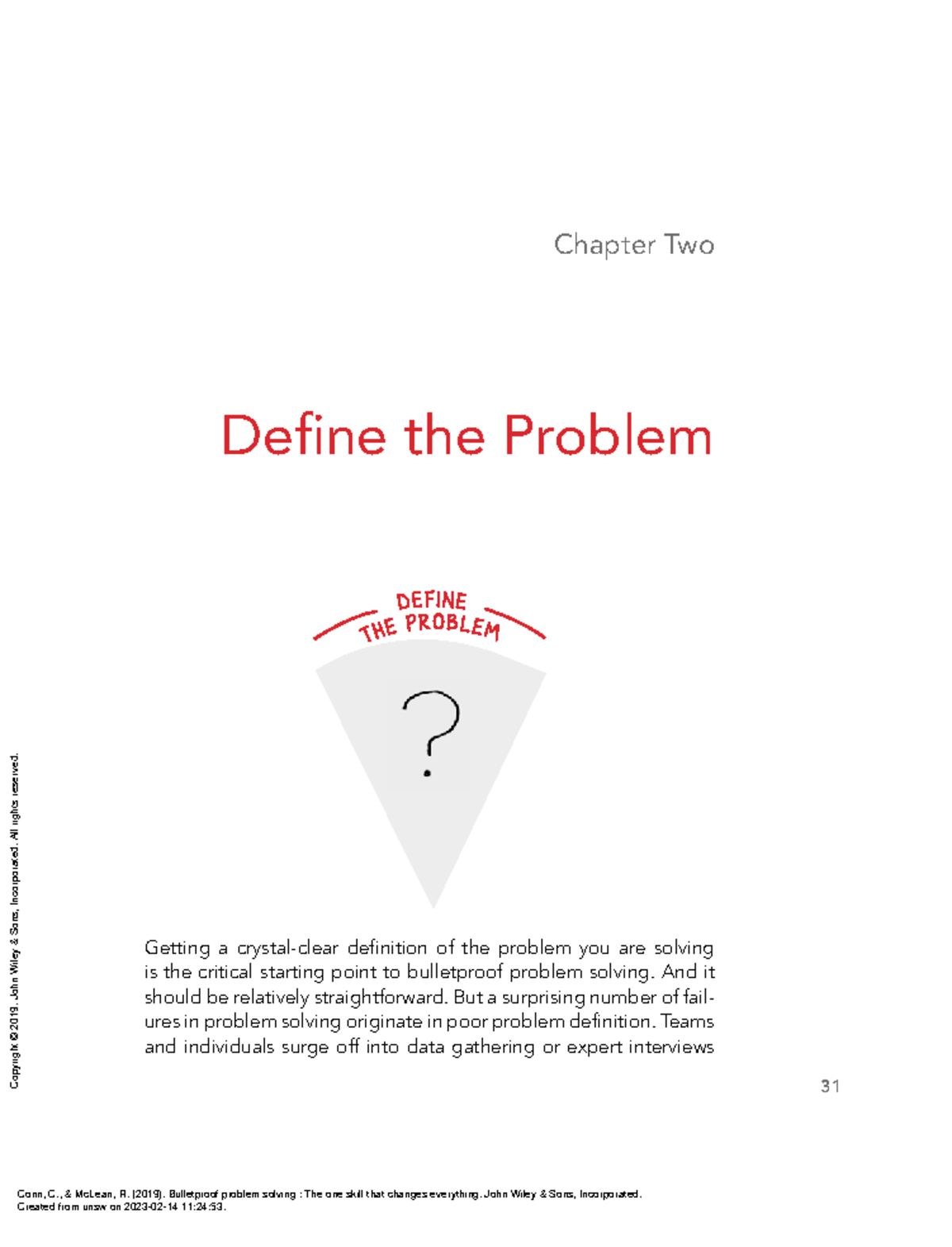 Bulletproof Problem Solving The One Skill That Cha - Chapter Two 31 ...