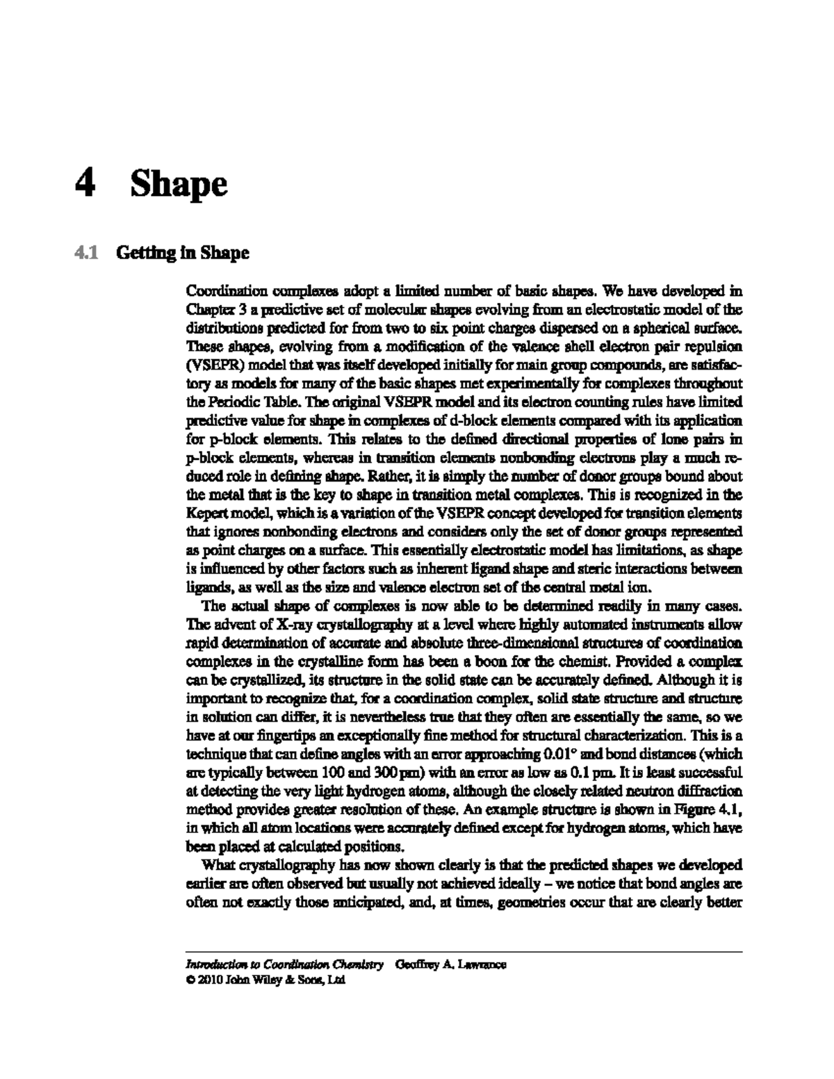Shape inorganic chemistry studocu
