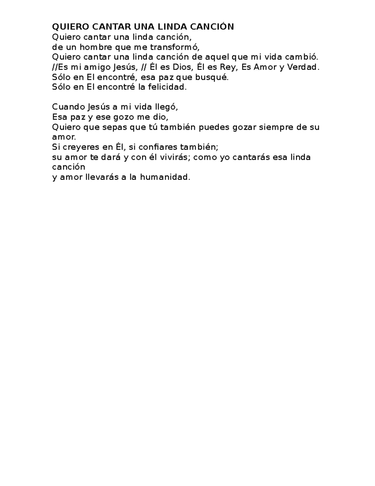 Quiero Cantar UNA Linda Canción - QUIERO CANTAR UNA LINDA CANCIÓN