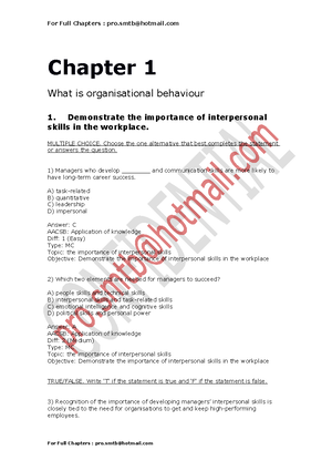 Solutions and Test Bank For Organizational Behavior and Management 12th ...