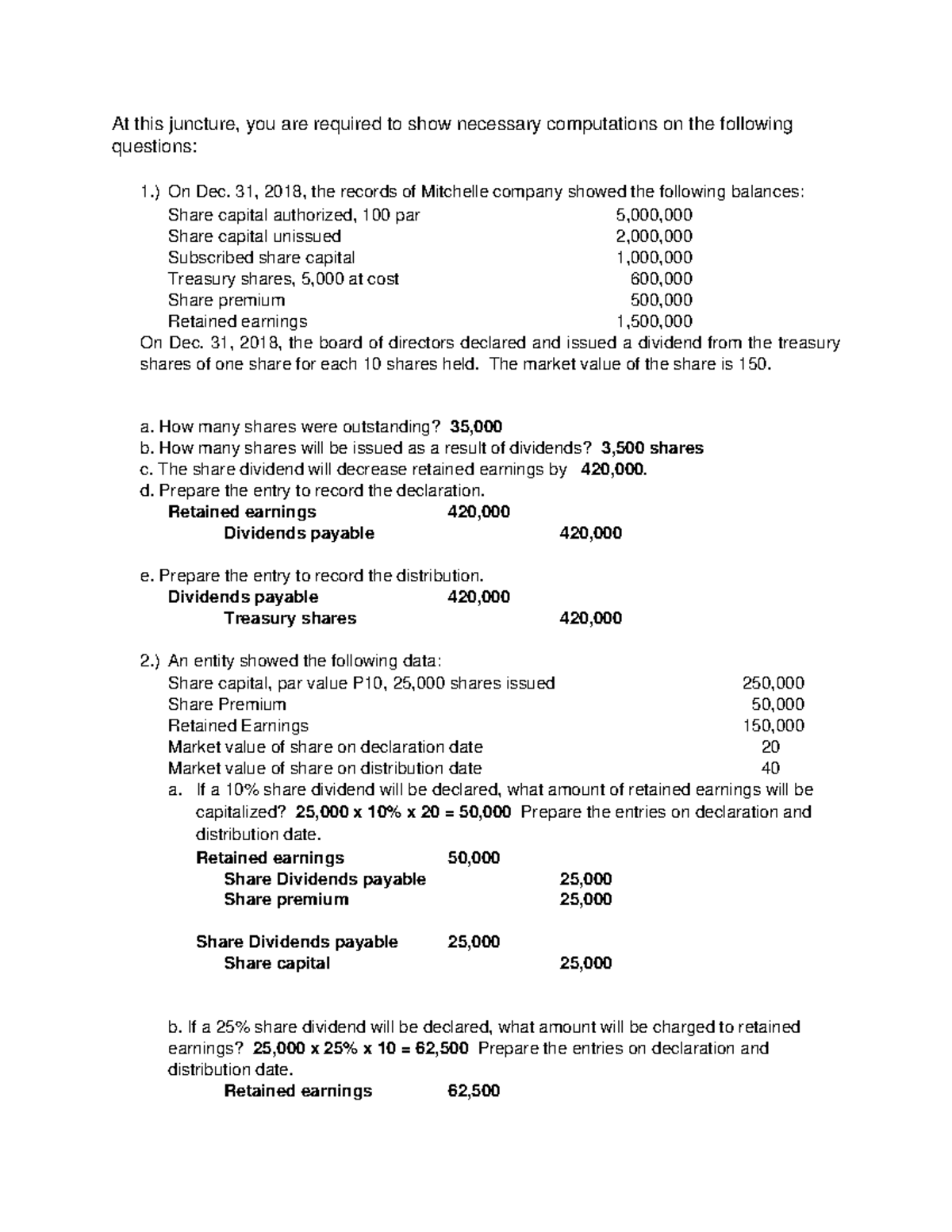 Retained Earnings Answer Key - At This Juncture, You Are Required To ...