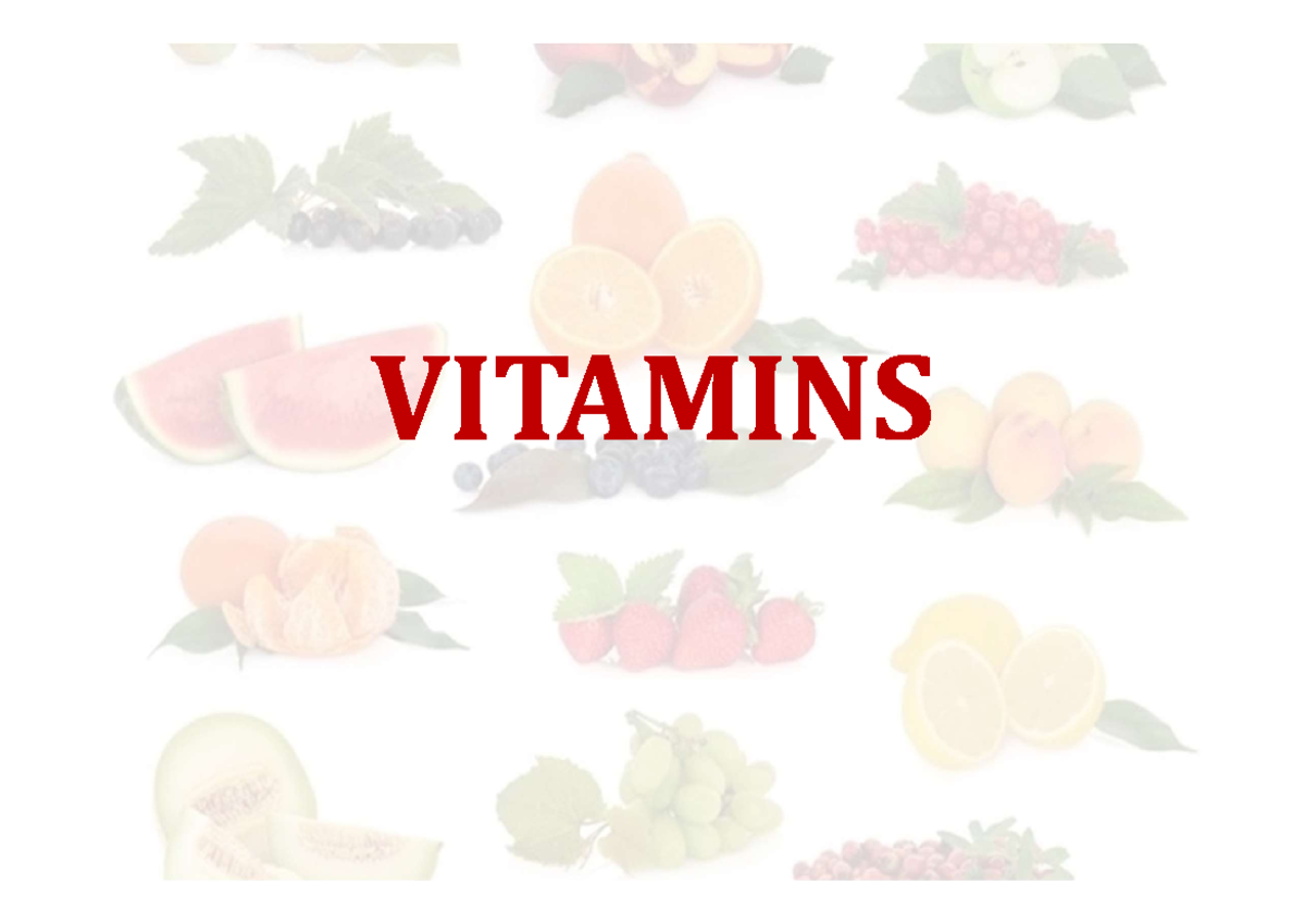 Vitamins For OC PDF Open Course Zoology notes Definition