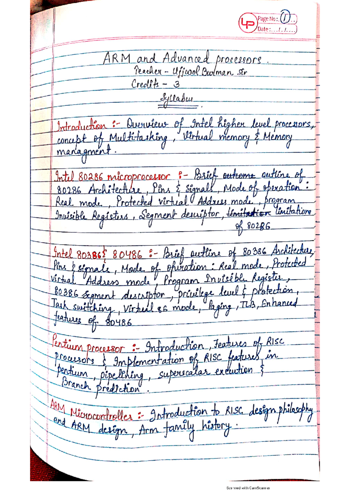 AAP notes ARM and ADVANCED PROCESSOR Studocu