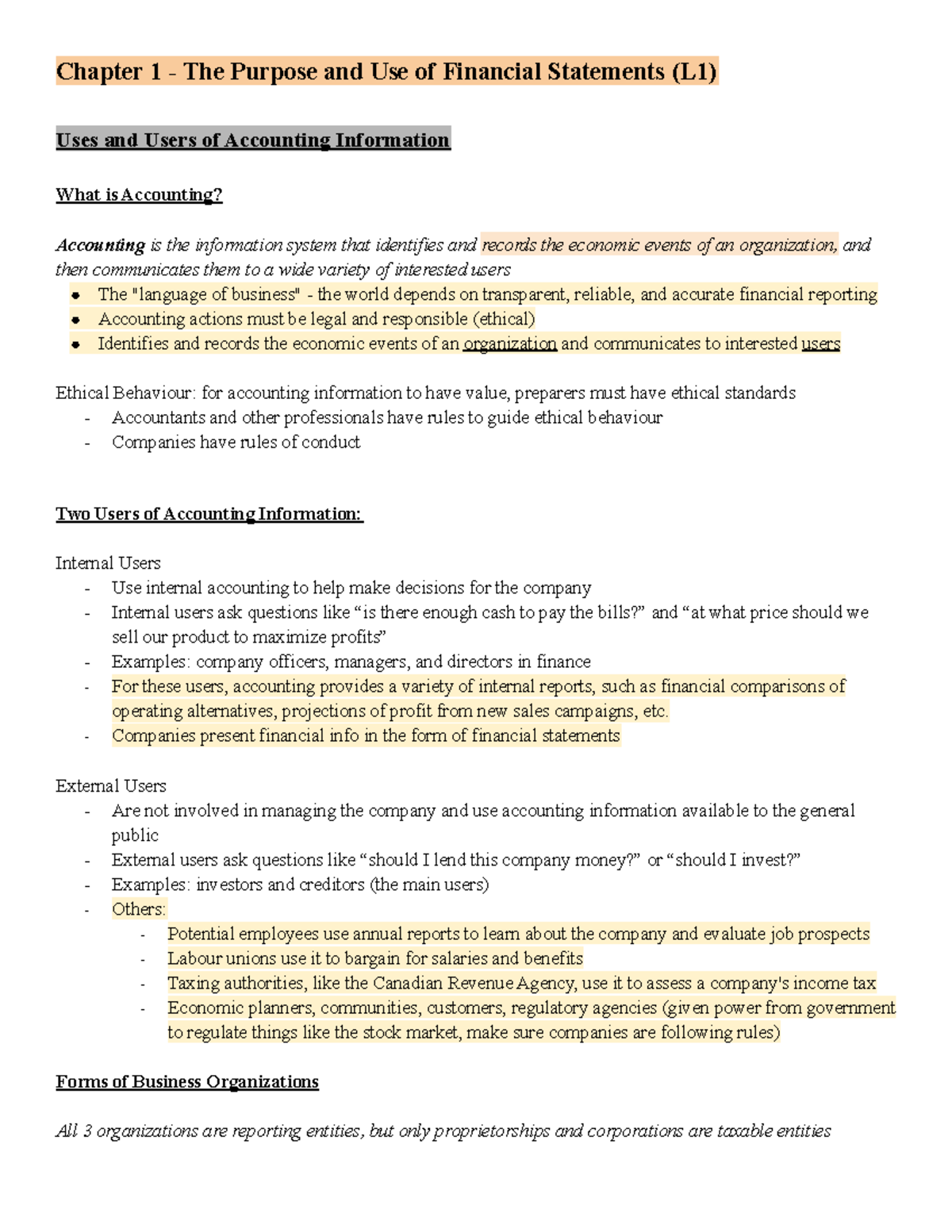 MOS Ch 1-6 Notes (2021) - Mos 1023 - UWO - Studocu