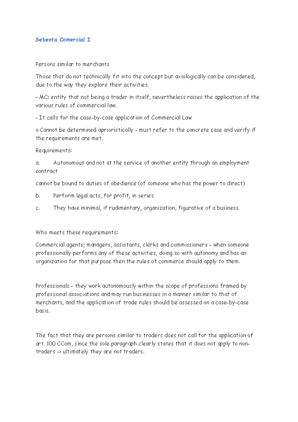 Sebenta Comercial 5 Summaries commercial law University of Memphis