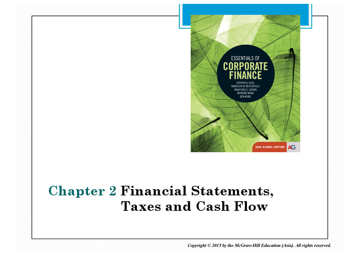 Study Unit 1b Financial Statements 2020 - Copyright © 2015 By The ...