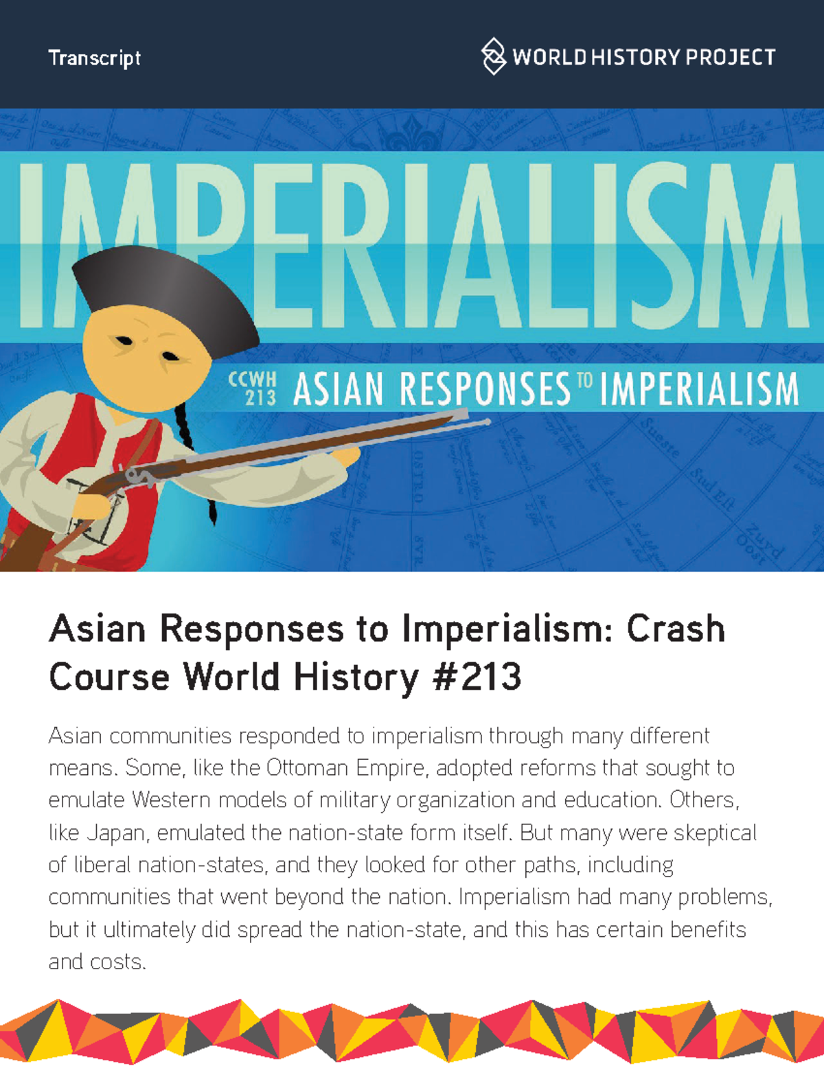 CCAsianResponsestoImperialismCCWH213 Asian Responses to