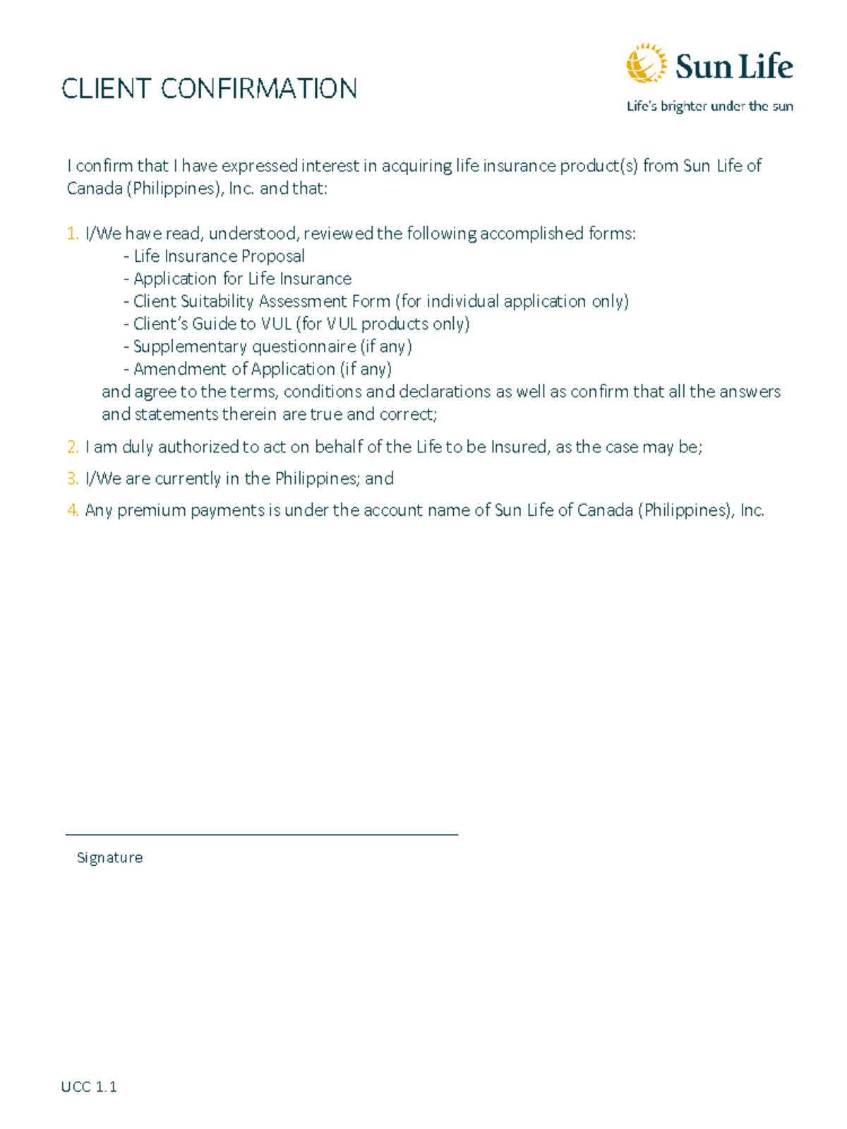 Universal Client Confirmation v1 1 2020 09 17 - Signature I confirm ...