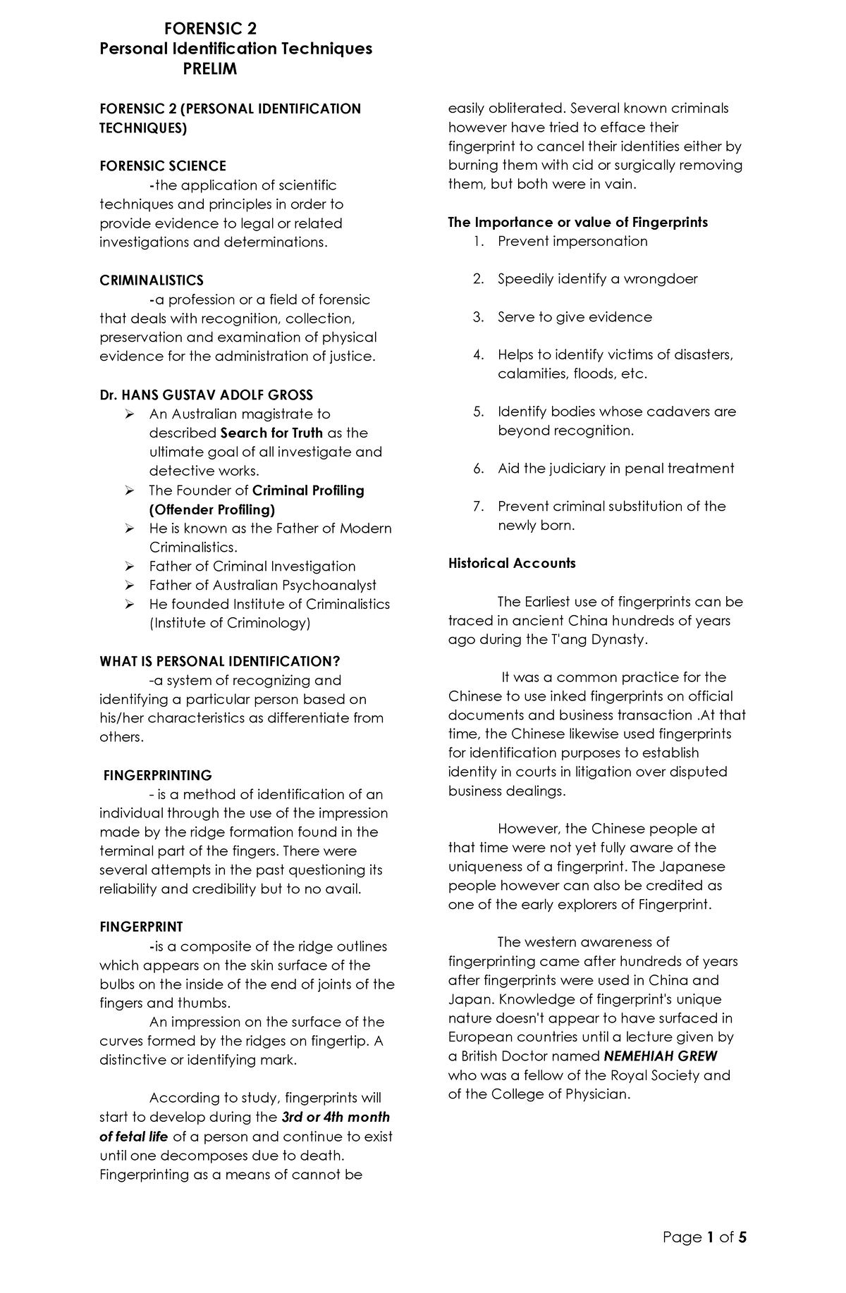 forensic-2-prelim-1-personal-identification-techniques-prelim