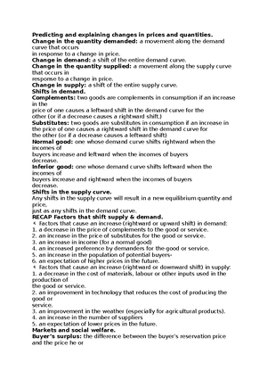 Econ Chapter 1 - Lecture notes 1 - Essential Vocabulary: Economics ...