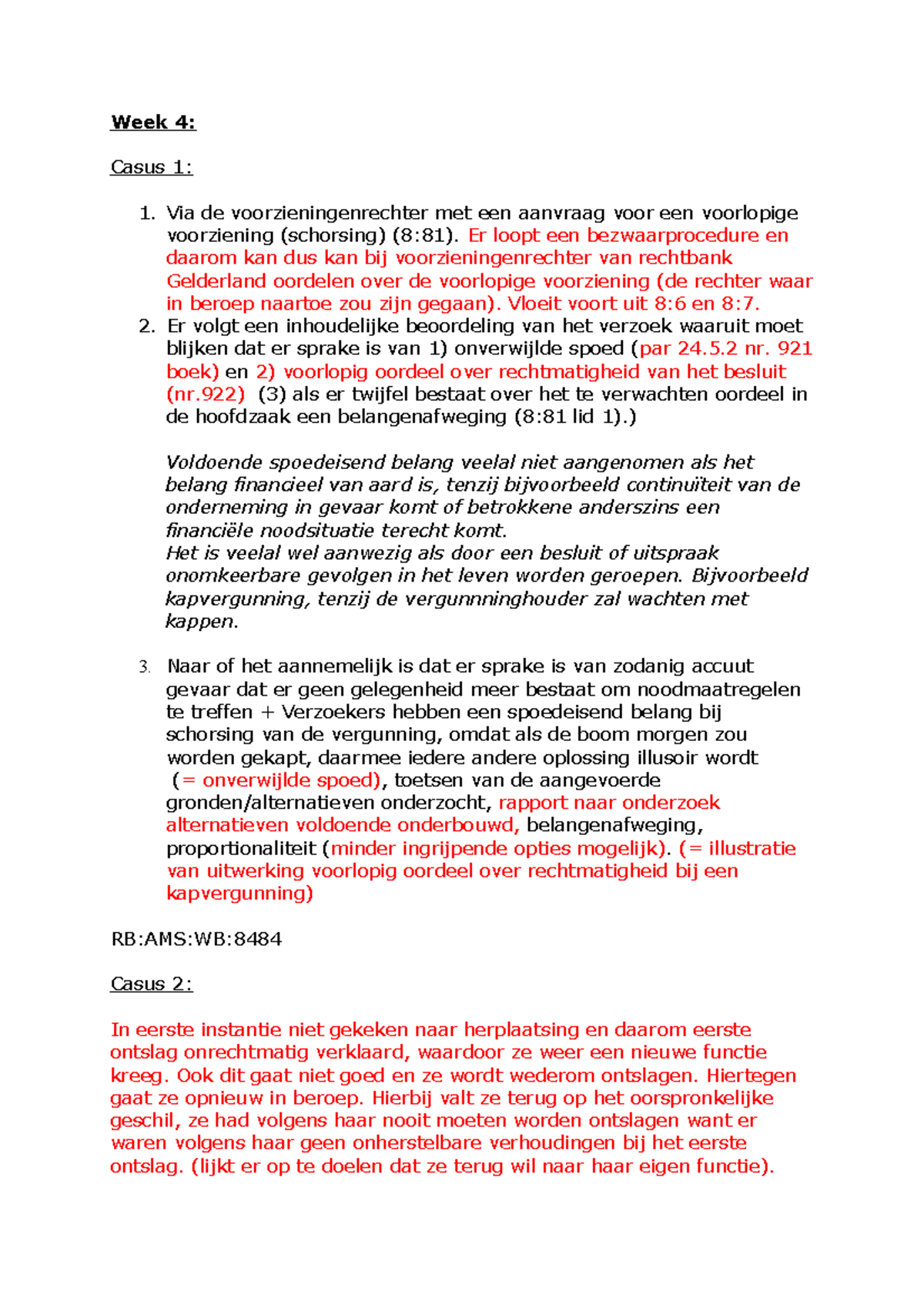 Rechtsbescherming Tegen De Overheid Werkgroep Week 4 - Week 4: Casus 1 ...