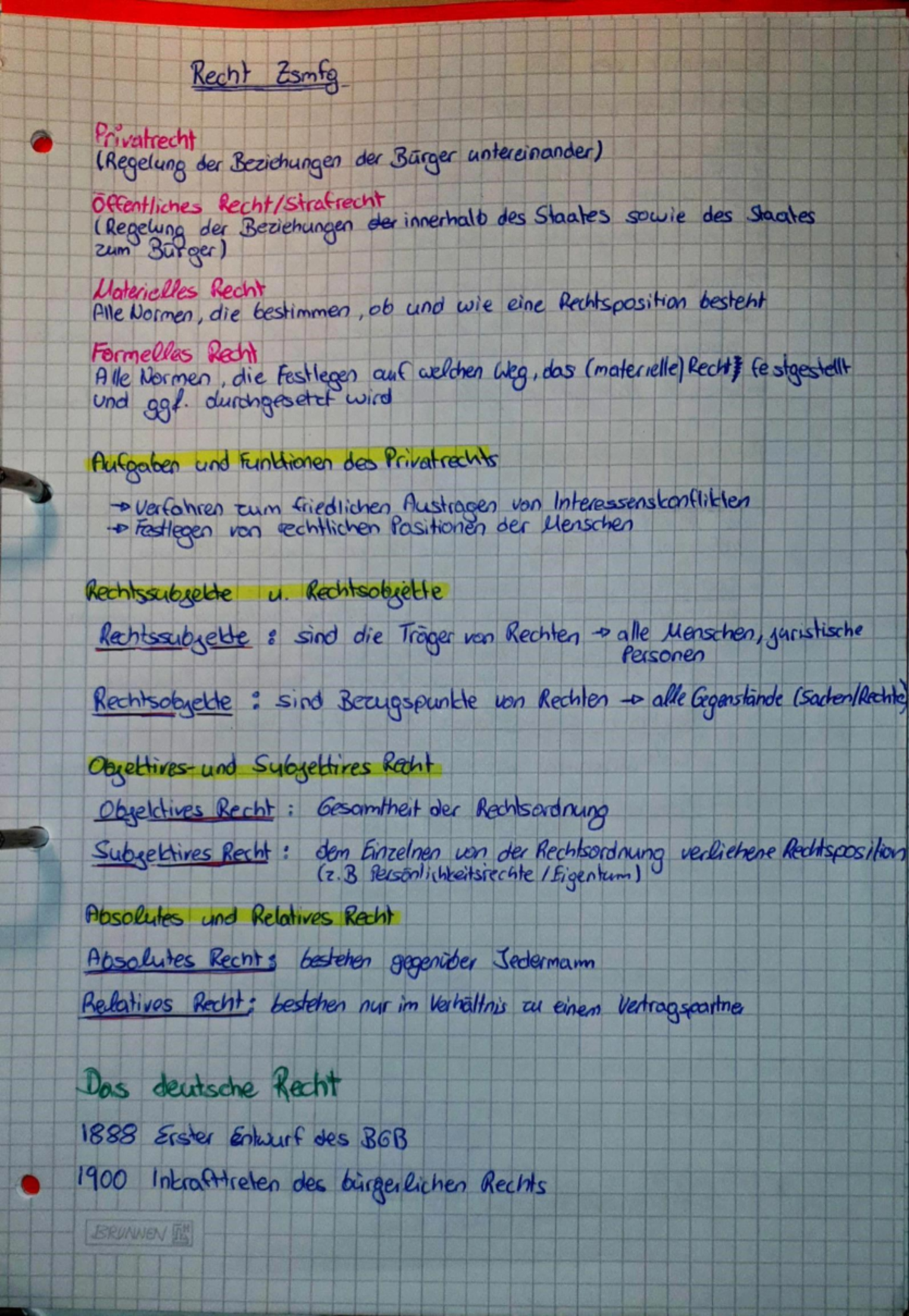 Rechtswissenschaften Zusammenfassung Studocu