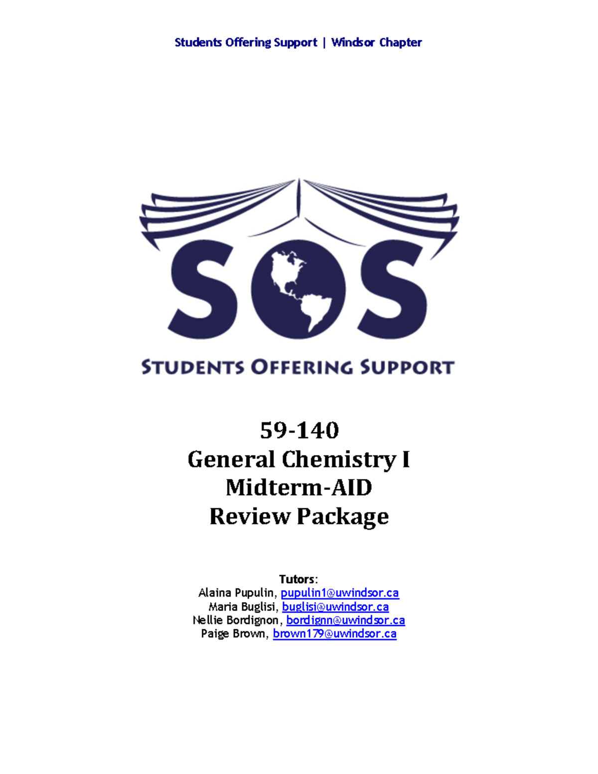 GEN CHEM 1 Midterm Package 2 - 59- General Chemistry I Midterm-AID ...