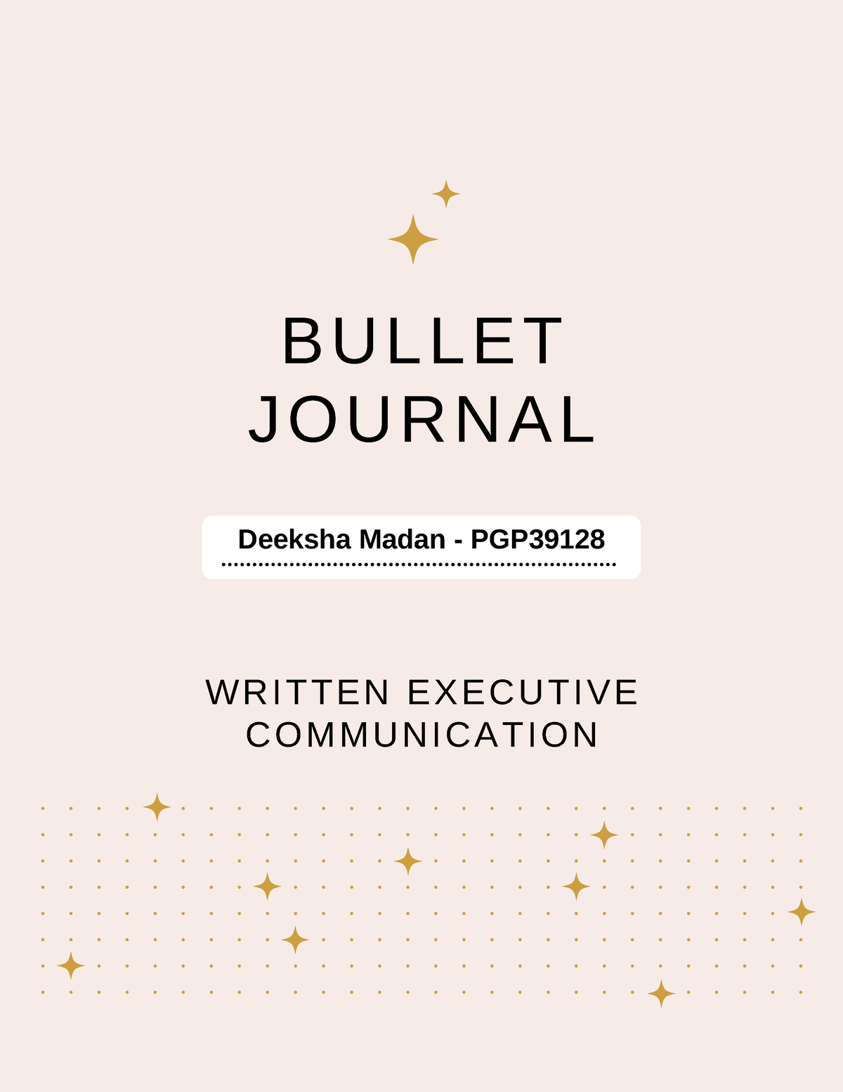 WEC Bullet Journal - Deeksha Madan - PGP BULLET JOURNAL WRI TTEN ...