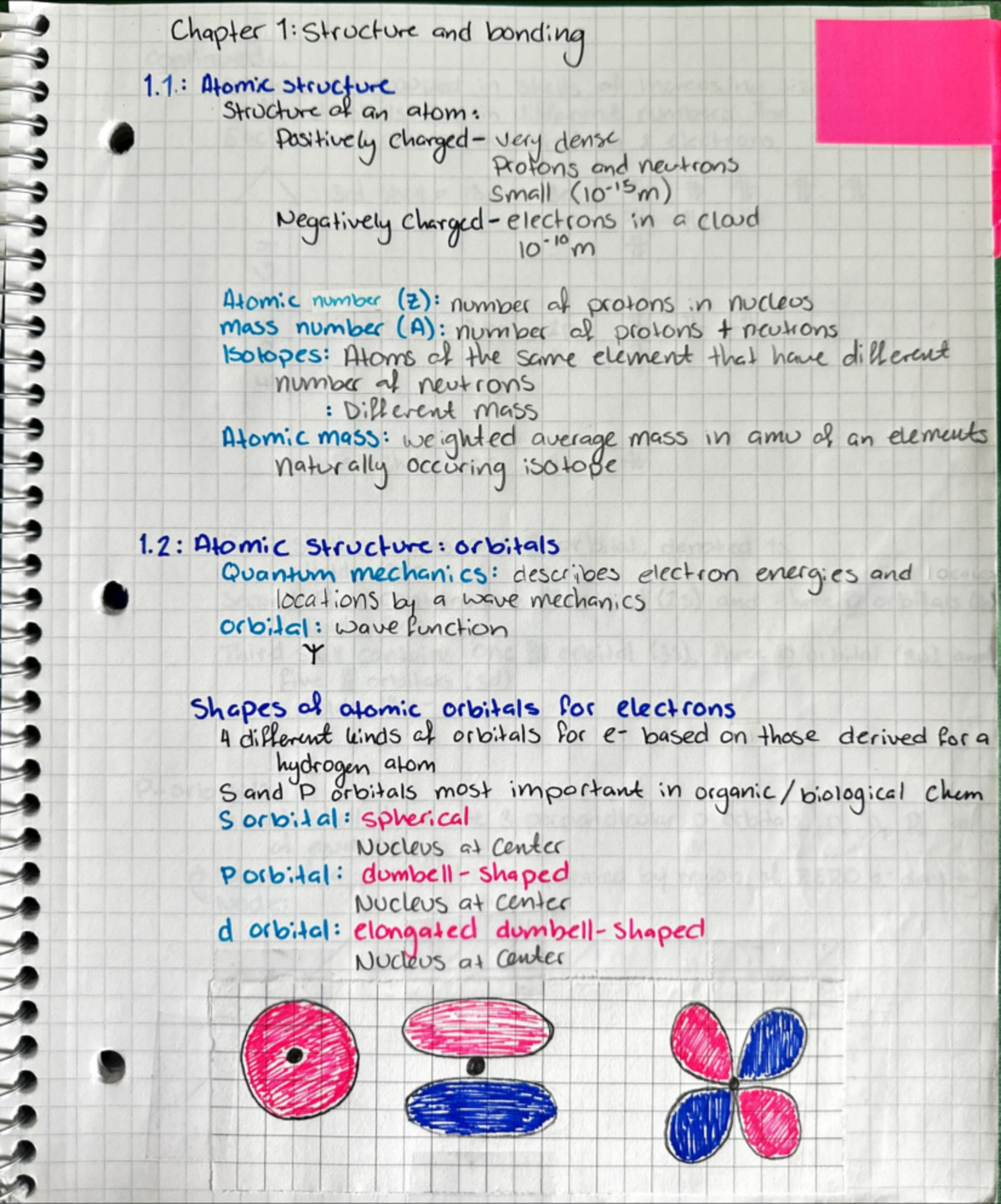 Organic 1 chapter 1 - Structure and Bonding - CHM 2210 - Studocu