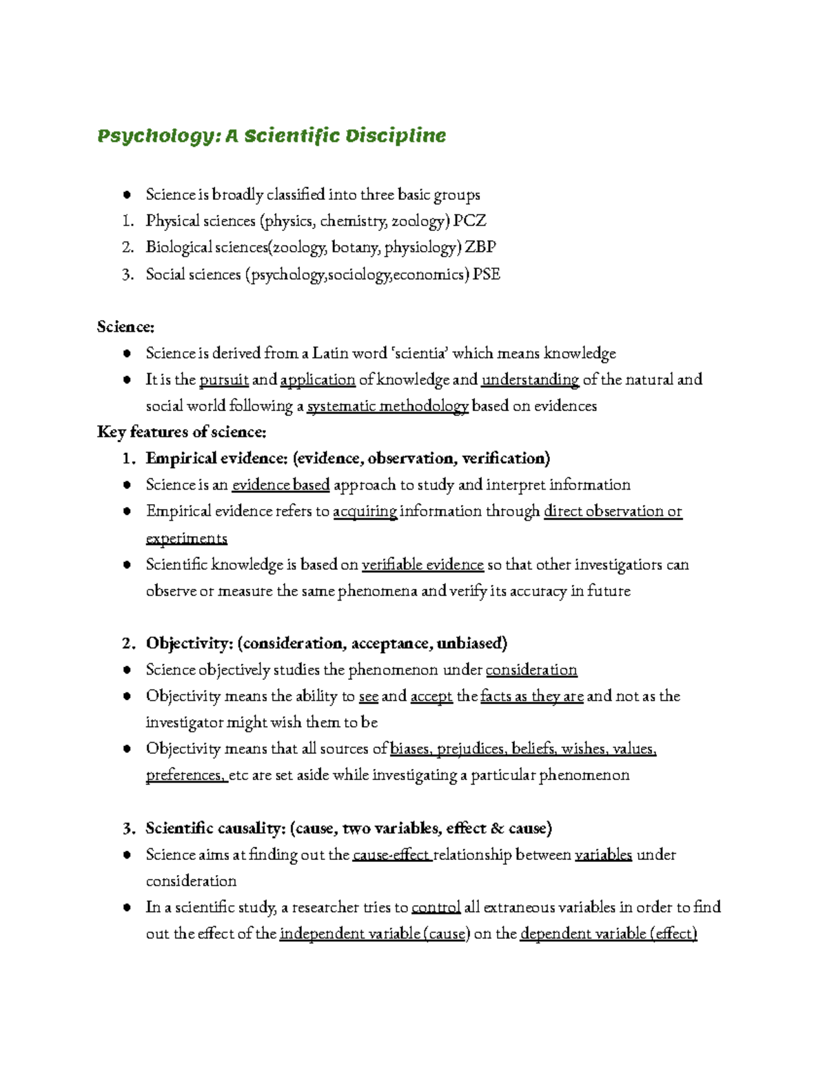 1. Psychology- A scientific discipline - Psychology: A Scientific ...