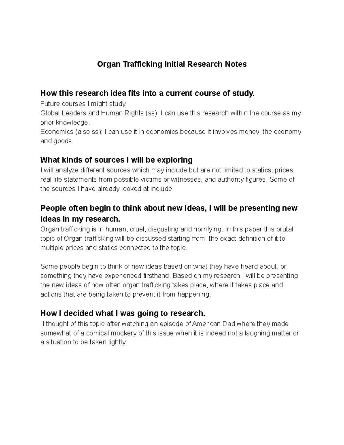 trafficking research proposal topics