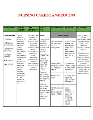 Nursing NCP Acute Gastroenteritis - NURSING CARE PLAN/PROCESS ...