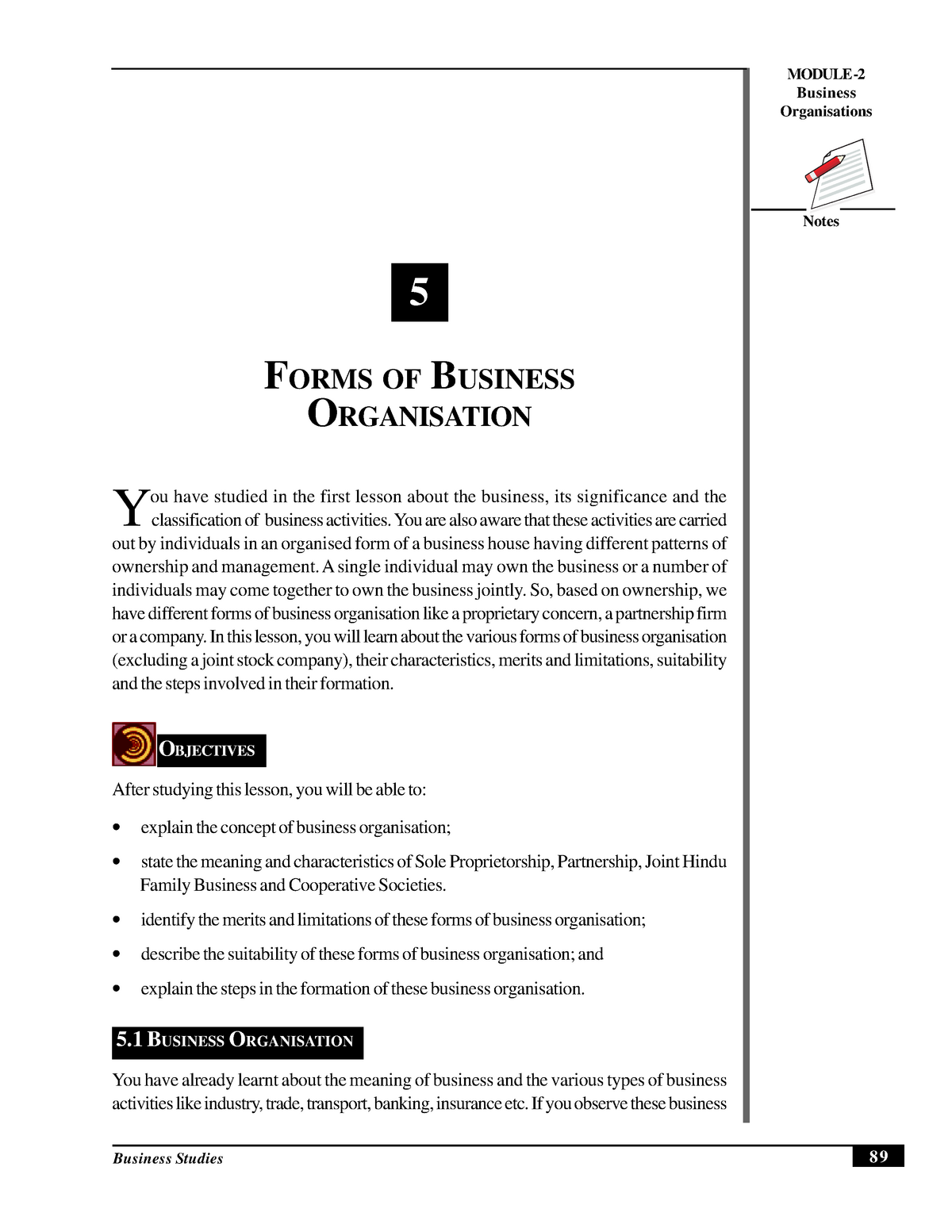 case studies of forms of business organisation