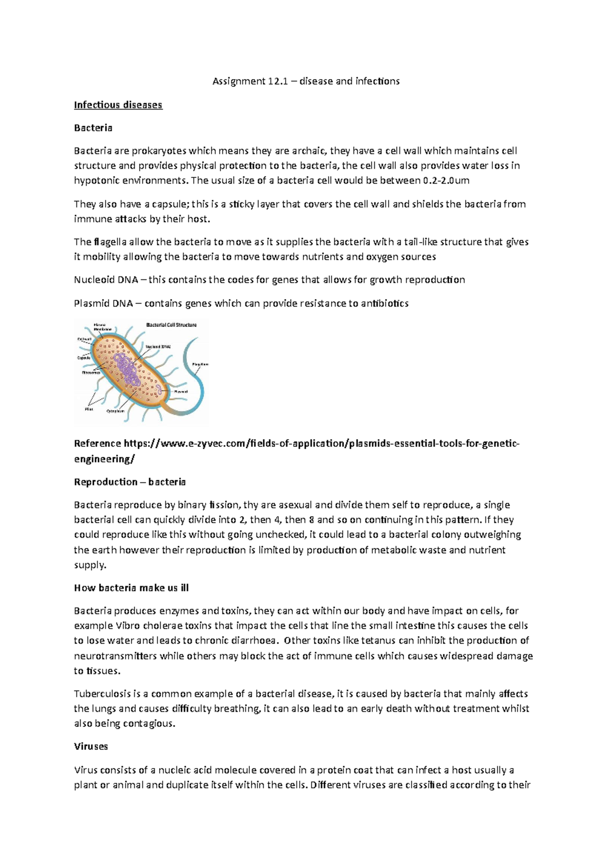 Assignment 12.1 Infection And Disease - Assignment 12 – Disease And ...