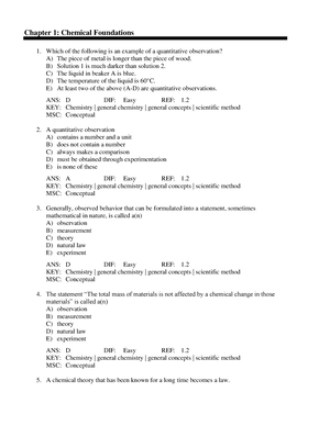 Zumdahl 9th Edition Test Bank Chap 4&5 - Copy - Chapter 4: Chemical ...